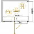 Душевой уголок Cezares Variante 120x90см VARIANTE-AH-1-110/120-90-C-Cr хром, стекло прозрачное