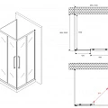 Душевой уголок ABBER Schwarzer Diamant 100х100см AG02100BH-S100B профиль черный, стекло прозрачное