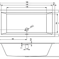 Акриловая ванна Riho Rething Cubic 190x90 Plug & Play B109022005 правая, белая глянцевая
