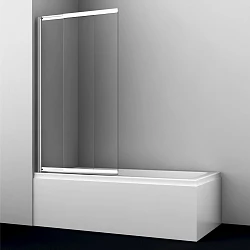 Шторка на ванну Wasserkraft Main 100x140см 41S02-100 WasserSchutz профиль хром, стекло прозрачное
