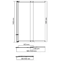 Шторка на ванну Wasserkraft Dill 100x140см 61S02-100 профиль черный, стекло прозрачное