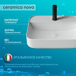 Раковина накладная Ceramica Nova Element CN5015 белая глянцевая