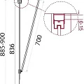 Боковая стенка BelBagno MARMI-90-FIX-C-Cr