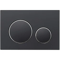 Кнопка смыва Veconi Flush V10 FLV10-BC черный матовый кайма - хром