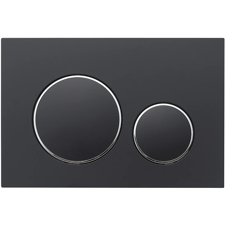 Кнопка смыва Veconi Flush V10 FLV10-BC черный матовый кайма - хром