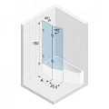 Шторка на ванну Riho VZ Scandic NXT X500 Space Saver L 90x150см G001172121 черный, стекло прозрачное