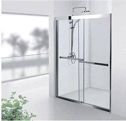 Душевая дверь в нишу Aquanet Delta 150см NPD6122 профиль хром, стекло прозрачное