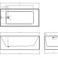 Акриловая ванна ABBER 170x75 AB9274-1.7 белая глянцевая