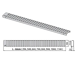 Решетка AlcaPlast Line 85 LINE-850L хром