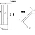 Душевая кабина Niagara Eco 120x80см NG-7510 L профиль хром