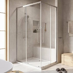 Душевой уголок Cezares Relax-304 120x90 RELAX-304-AH-2-120/90-C-CR профиль хром, стекло прозрачное