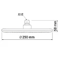 Верхний душ Wasserkraft A030 хром