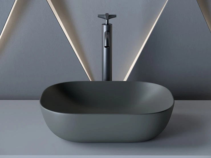 Раковина накладная Ceramica Nova Element 45 CN6009MDH антрацит матовый