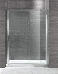 Душевая дверь в нишу Cezares 120см LUX-SOFT-BF-1-120-C-Cr профиль хром, стекло прозрачное