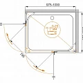 Душевой уголок Cezares Crystal 90x90см CRYSTAL-S-A-2-90-C-Cr профиль хром, стекло прозрачное