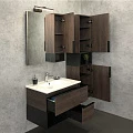 Зеркало-шкаф Comforty Франкфурт 75 00004151044CF дуб шоколадно коричневый