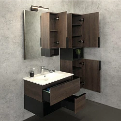 Зеркало-шкаф Comforty Франкфурт 75 00004151044CF дуб шоколадно коричневый