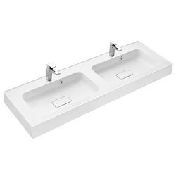 Раковина двойная встраиваемая Aquaton Ричмонд 150см 1A70573KRD010 белый глянец