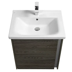 Тумба с раковиной Aquaton Стоун 60 грецкий орех