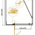 Душевой уголок Cezares Slider 80x89,5см SLIDER-AH-1-90-70/80-C-Cr профиль хром, стекло прозрачное