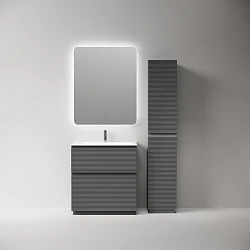Тумба с раковиной Sancos Folk Floor 70 напольная, Grey soft