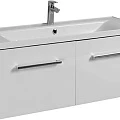 Тумба с раковиной Aquaton Мадрид 100 с 2 ящиками, белая
