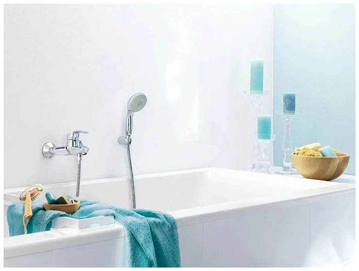 Смеситель для ванны с душем Grohe Eurosmart New 3330220A хром