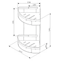Полка AM.PM Sense L A7454200 угловая, двойная, хром
