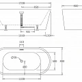 Акриловая ванна BelBagno 170x80x60 BB71-170-NERO черная глянцевая