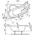 Акриловая ванна Vagnerplast Selena 147x100 VPBA141SEL3LE-04 левая, белая глянцевая