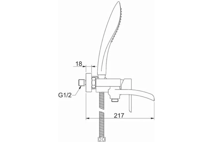 Смеситель для ванны с душем Gappo G3248-8 каскадный излив, белый / хром