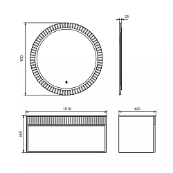 Тумба с раковиной Comforty Мадрид 100 белая матовая (раковина Comforty 100E)