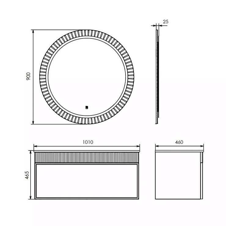 Тумба с раковиной Comforty Мадрид 100 белая матовая (раковина Comforty 100E)