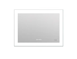 Зеркало Cersanit Led 060 Design Pro 80 KN-LU-LED060*80-p-Os с подсветкой и подогревом, с часами