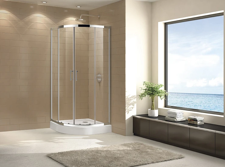 Душевой уголок Cezares Eco 90x90см ECO-O-R-2-90-P-Cr профиль хром, стекло рифленое