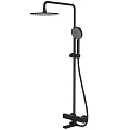 Душевая стойка Bravat F699153BW-A2 чёрная матовая