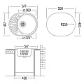 Кухонная мойка Ukinox Фаворит 58х45см FAL577.447 -GT8K 1R хром