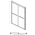 Душевая дверь в нишу Bravat Stream 120x200см BD120.4203S профиль хром, стекло прозрачное