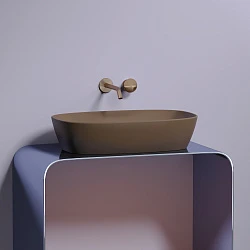 Раковина накладная Ceramica nova Element 600*380*138мм CN6049MDB коричневая матовая