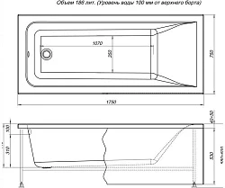 Экран Aquanet Bright 175см 216303 белый