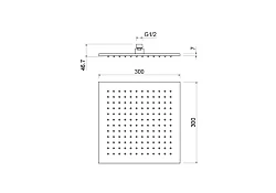 Верхний душ Aquatek AQ2078MB черный матовый