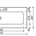 Раковина встраиваемая Ceramica Nova Grace 120см CN7017MB черная матовая