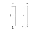Полотенцесушитель электрический Приоритет MINI 2-120 9х120 см EMI2-120/9003PH белый