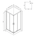 Душевой уголок AM.PM Gem S 90x90см W93G-403-090BT профиль черный, стекло прозрачное