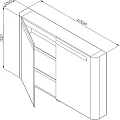 Зеркало-шкаф AM.PM Sensation M30MCX1001BG с подсветкой, светло-голубой