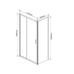 Душевой уголок Vincea Garda 110х90см VSR-1G9011CH профиль хром, стекло шиншилла