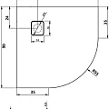 Душевой поддон Riho Basel 90х90см D005047065 черный глянец