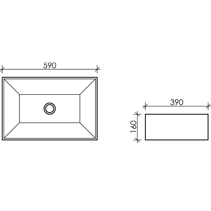 Раковина накладная Ceramica Nova Element CN5013 белая глянцевая