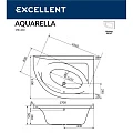 Акриловая ванна Excellent Aquarella 170x110 WAEX.ARP17WH белая глянцевая