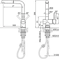Смеситель для кухни Paulmark Dosse Do214418-BG золото